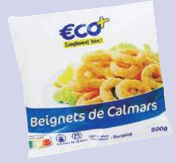 Panirani obročki lignjev 500 g ECO+ - Akcija v trgovini E.Leclerc