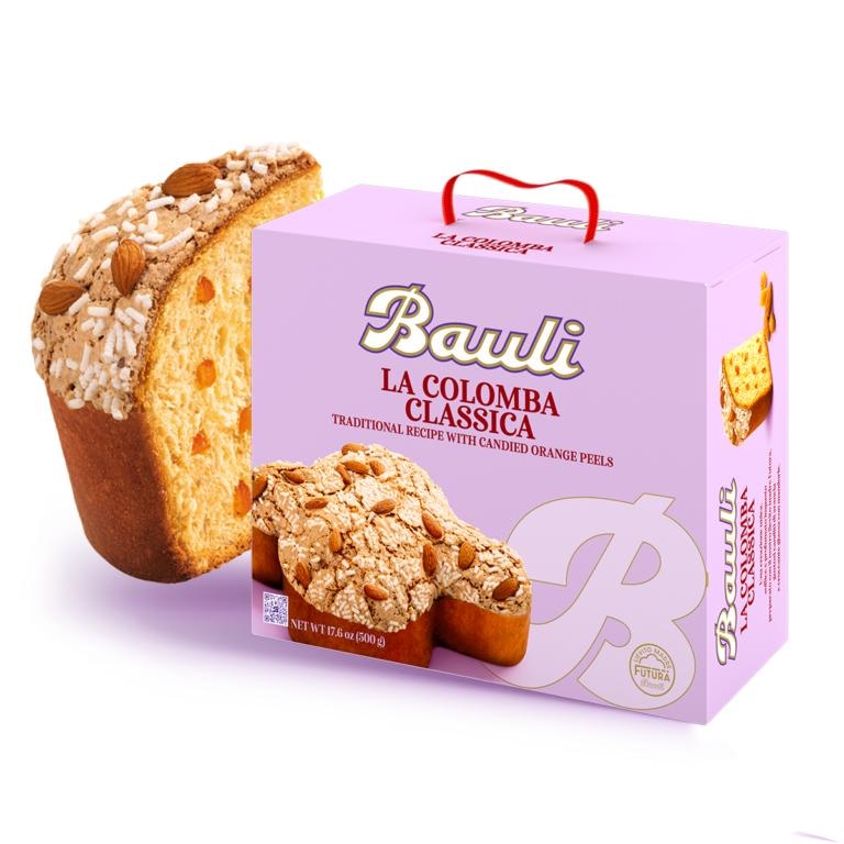 Kolač Colomba ali Panettone Bauli 500 g - Akcija v trgovini E.Leclerc