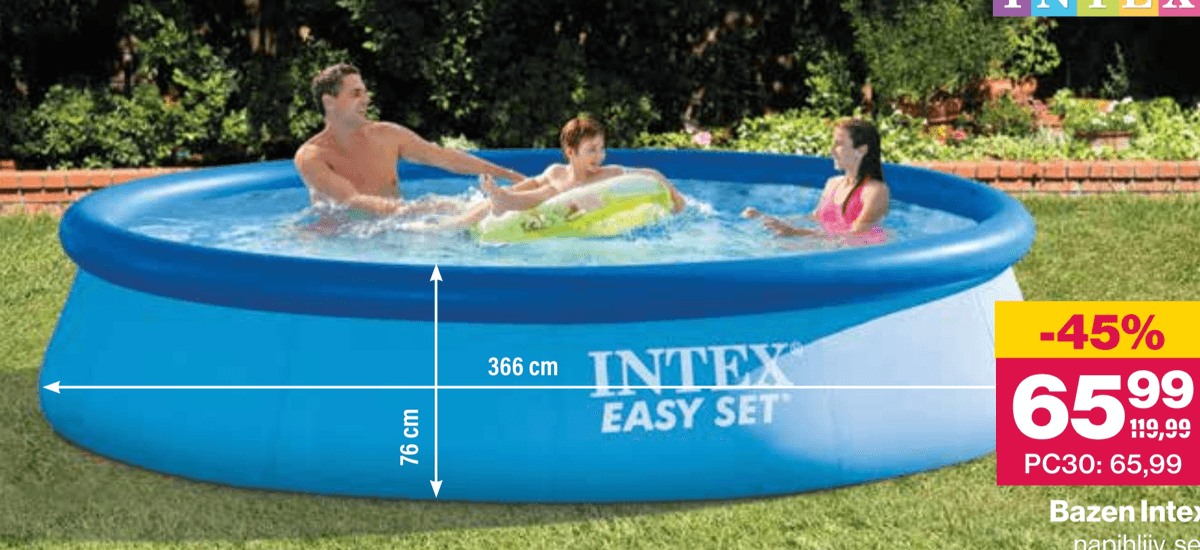 Bazen Intex Easy Set 366 x 76 cm - Akcija u trgovini Mercator