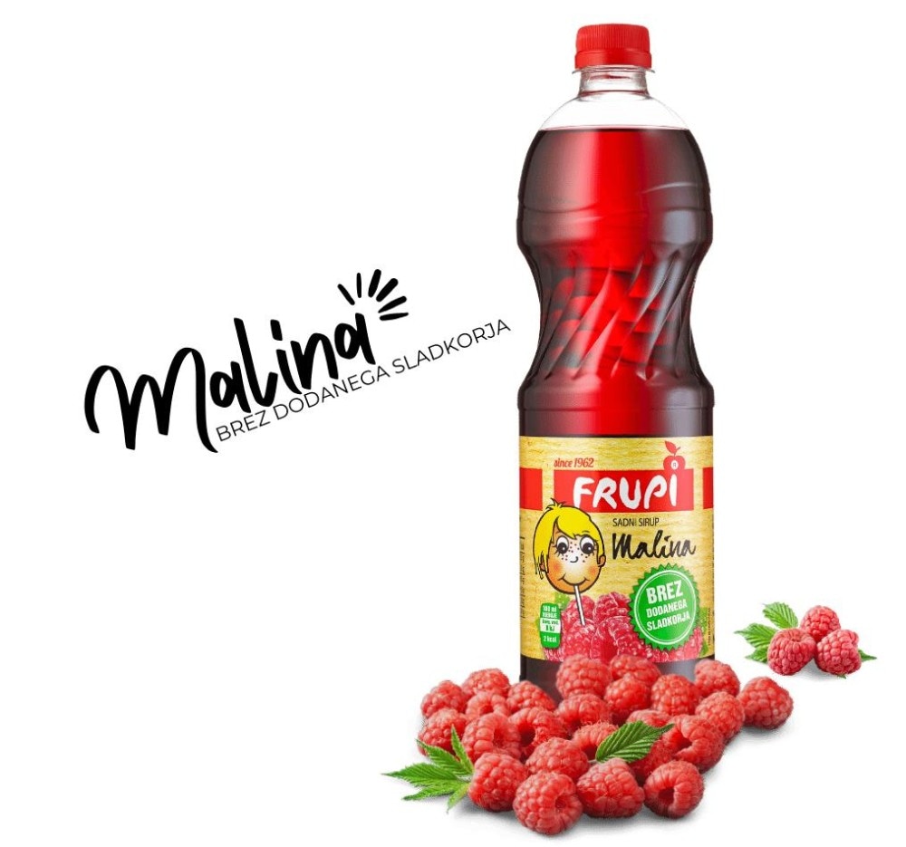 Sadni sirup Frupi malinovec 1 l Akcija v trgovini E.Leclerc