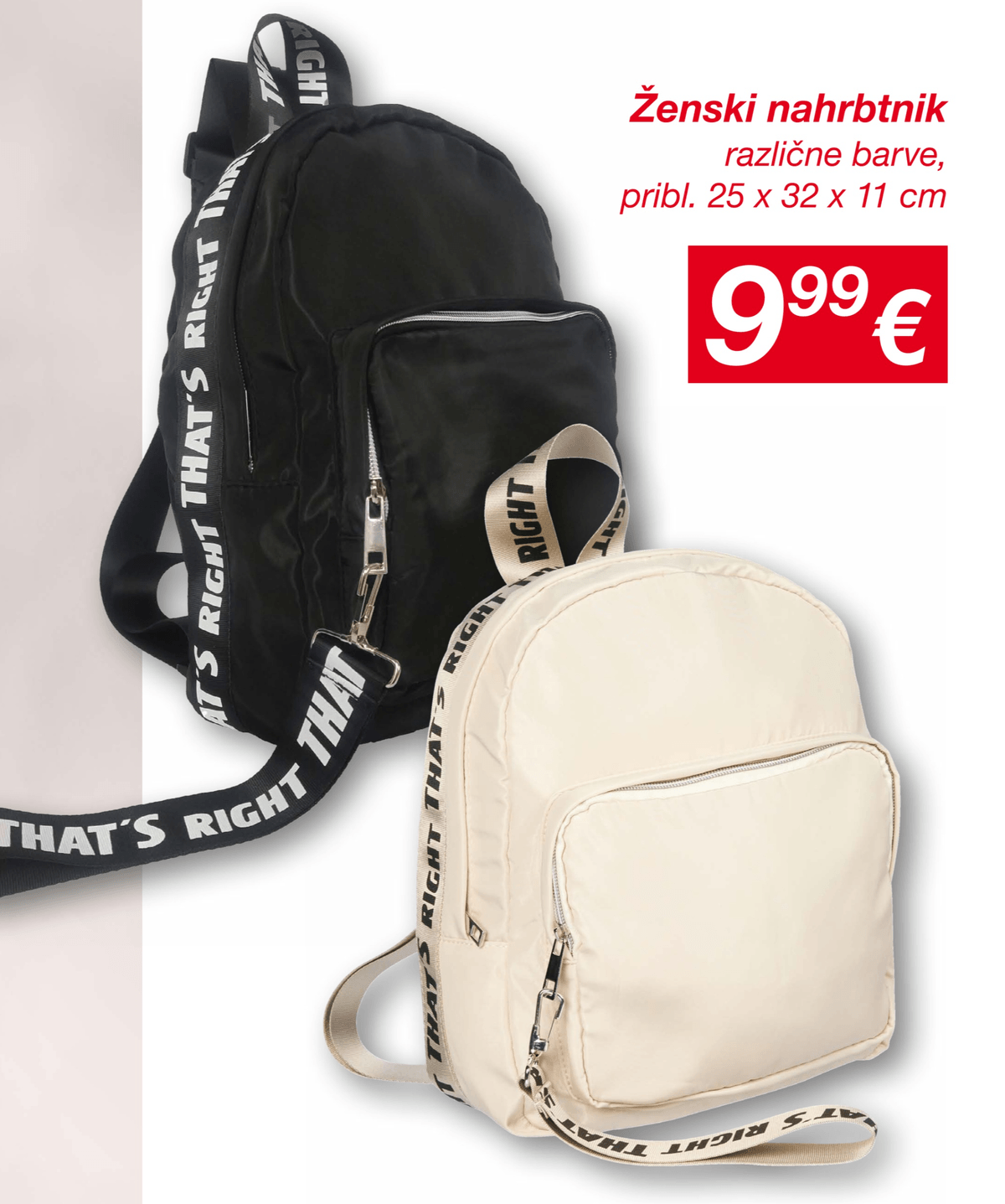 Ženski nahrbtnik KiK - Akcija v trgovini Kik