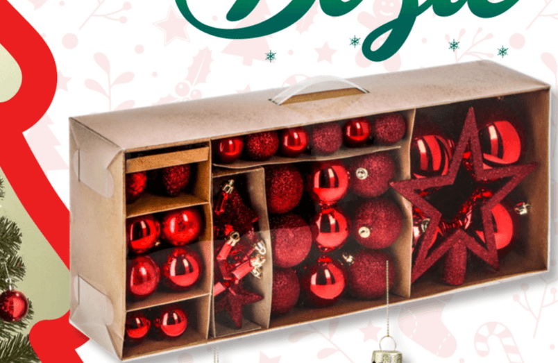 Komplet okraskov za božično drevo 75 kosov - Akcija v trgovini Bauhaus