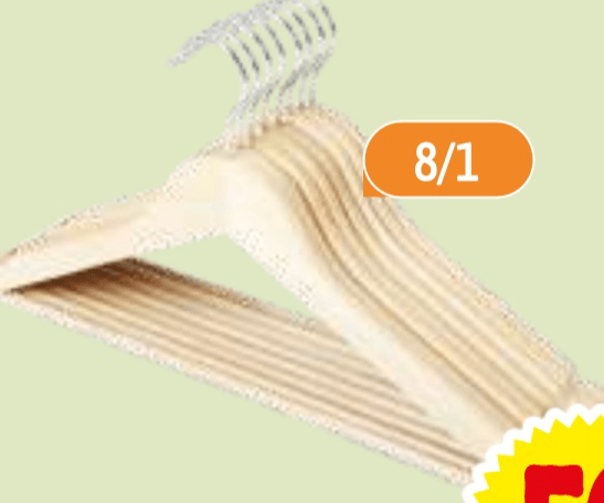 Set obešalnikov 8/1 - Akcija v trgovini E.Leclerc