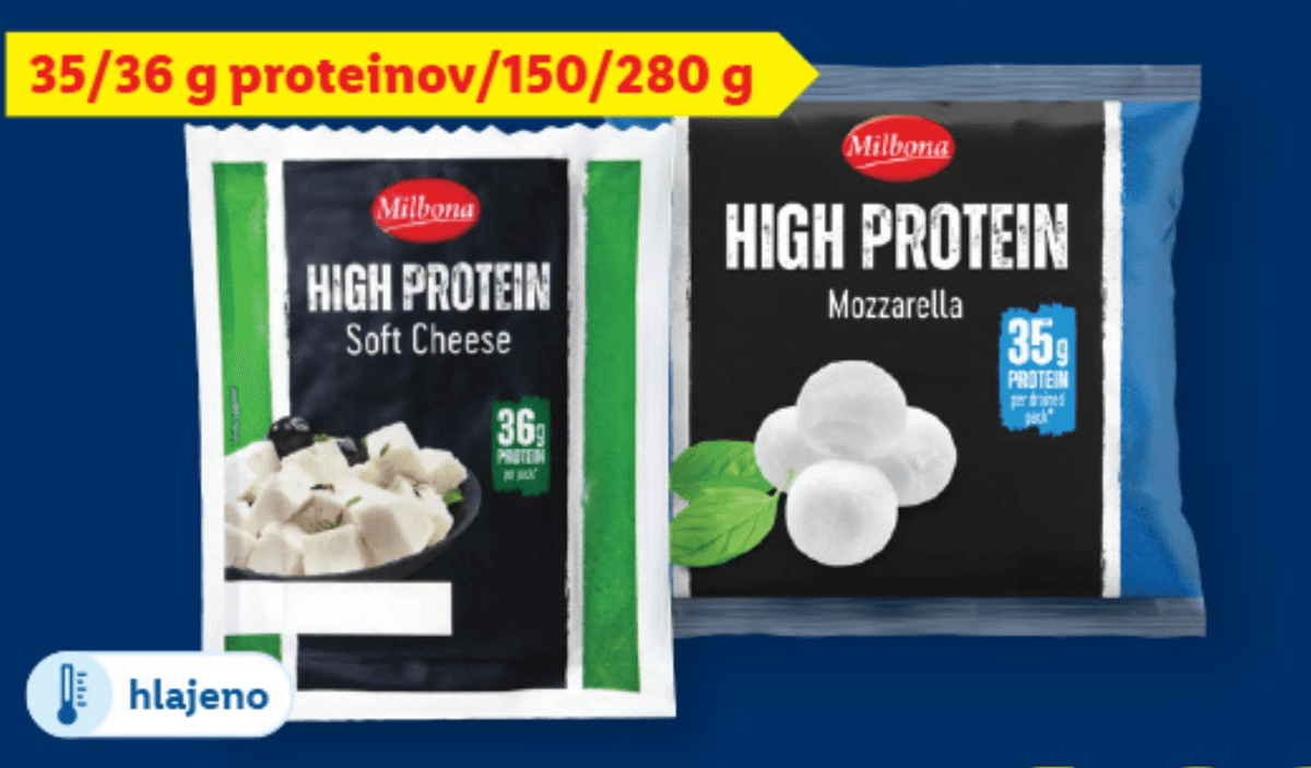 Proteinska „Mozzarella“/Sir v slanici 150/280 g Milbona - Akcija v trgovini Lidl