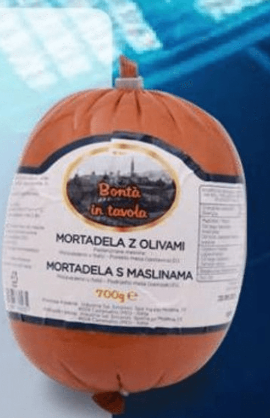 Mortadela z olivami 700 g Bontà in tavola - Akcija v trgovini Eurospin