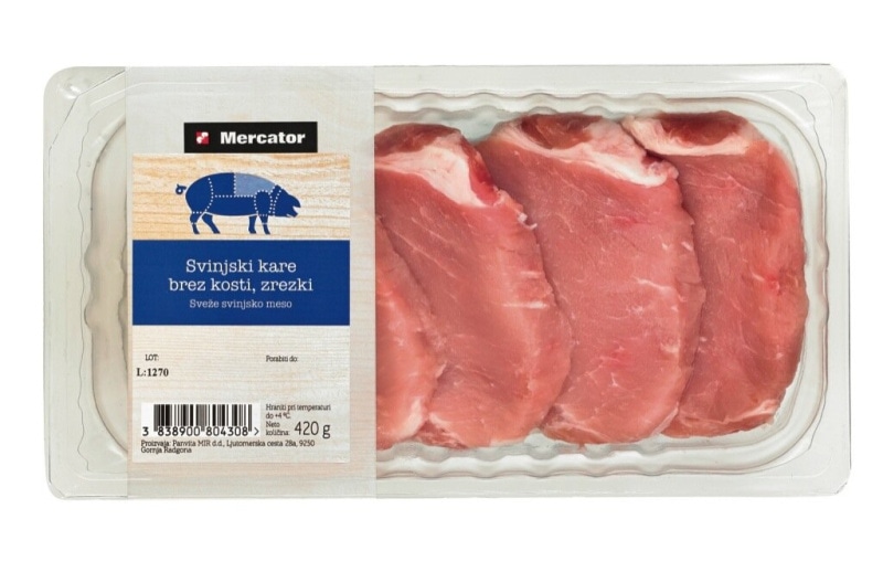 Svinjski kare Mercator 480 g - Akcija v trgovini Mercator