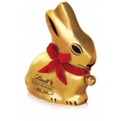 Zlati zajček iz mlečne čokolade Lindt 100 g - Akcija v trgovini Tuš