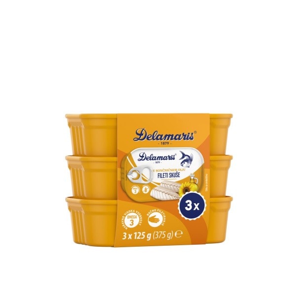 Konzervirana skuša 3 x 125 g Delamaris - Akcija v trgovini Spar