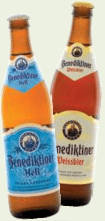 Pivo Benediktiner Weiss, Original Hell ali Dunkel Weiss 0,5 l - Akcija v trgovini E.Leclerc