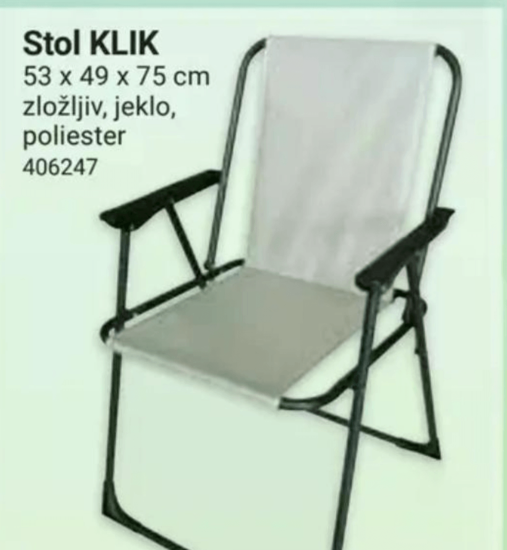 Stol KLIK - Akcija v trgovini Pevex