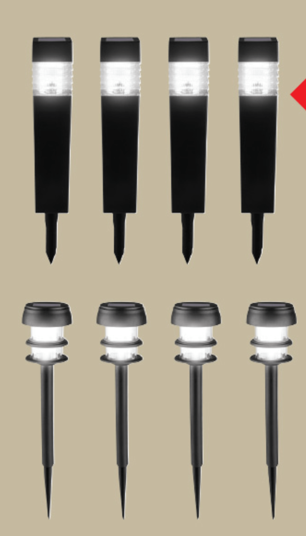 LIVARNO Solarna LED-svetilka 5x kompl. - Akcija v trgovini Lidl