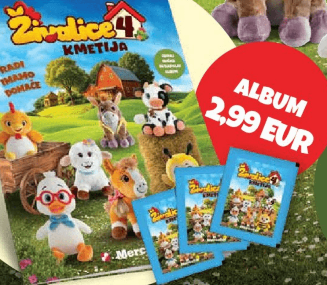 Album Živalice 4 Kmetija Akcija v trgovini Mercator