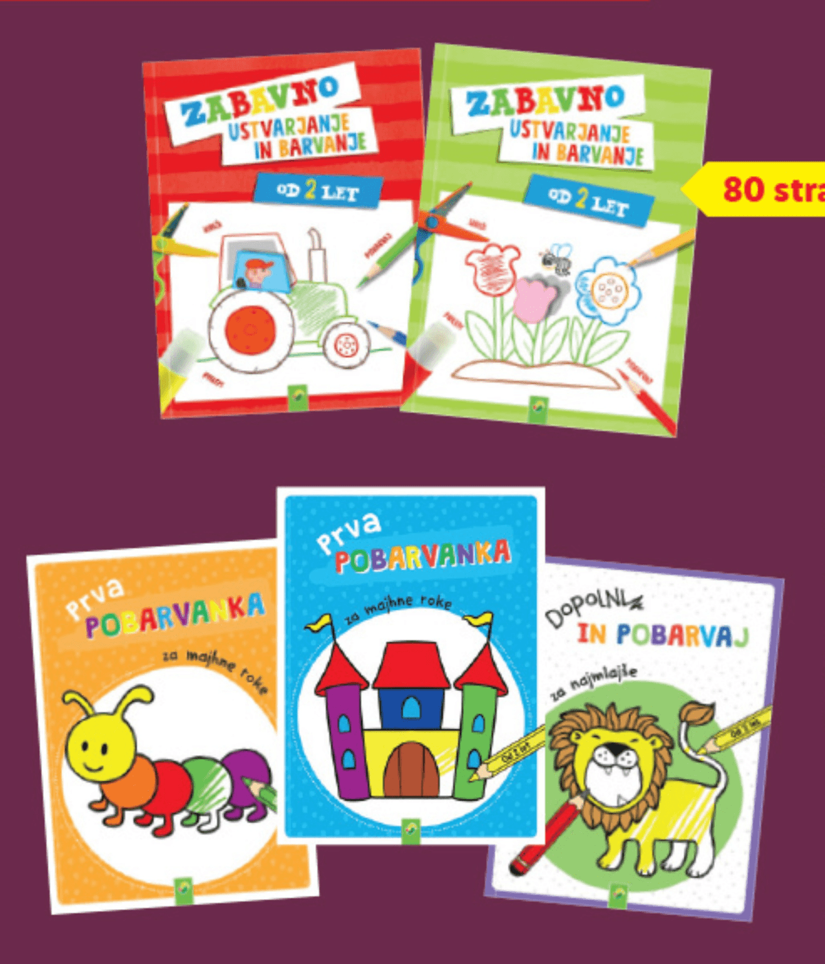 Otroška knjiga za ustvarjanje 80 strani - Akcija v trgovini Lidl