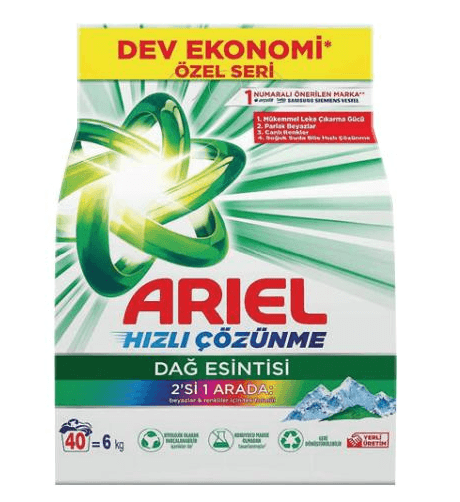 Detergent za pranje perila Ariel 6 kg Akcija v trgovini Merkur