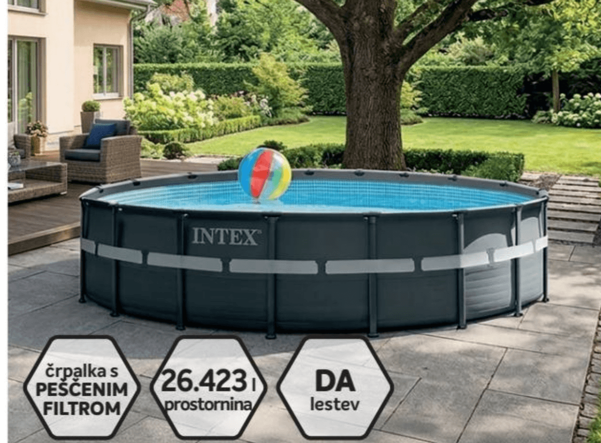 Bazen s kovinsko konstrukcijo Intex Ultra Frame 549/132 cm - Akcija v trgovini Merkur
