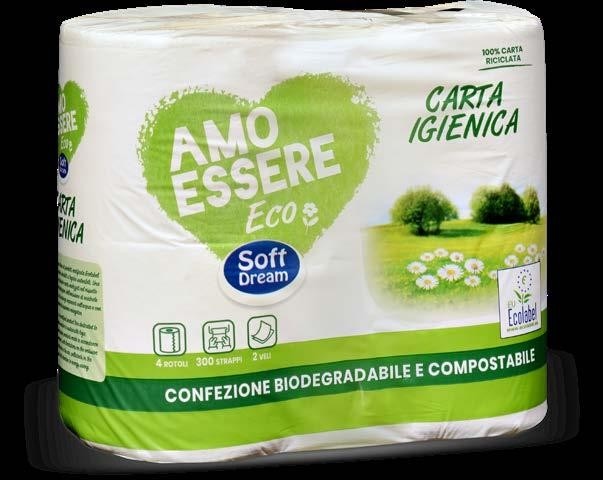 Amo Essere Eco Recikliran toaletni papir 4 role - Akcija v trgovini Eurospin