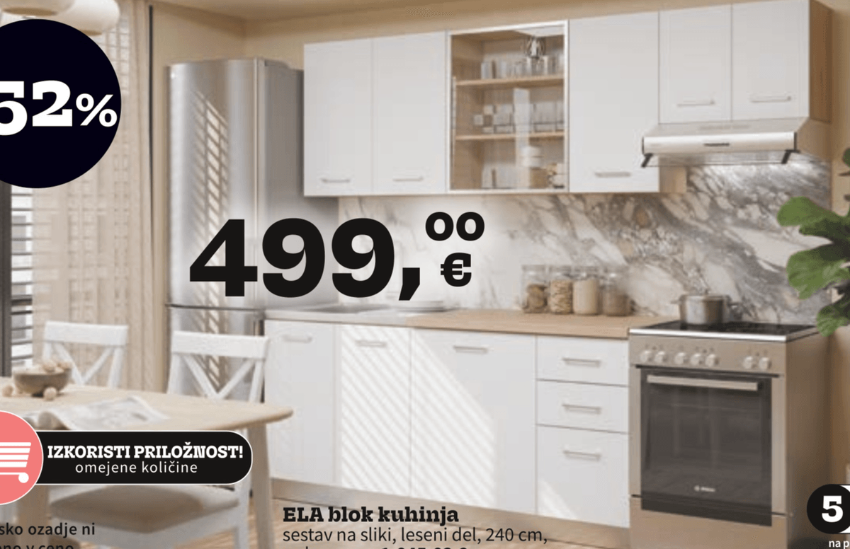 ELA blok kuhinja - Akcija v trgovini Prima