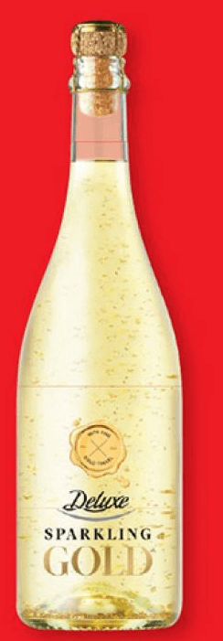 Deluxe peneča pijača z zlatimi lističi 0,75 l Akcija v trgovini Lidl