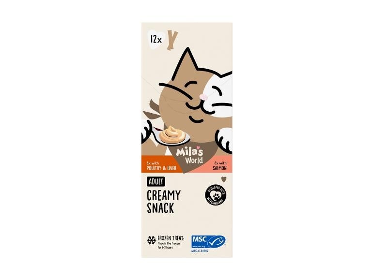 Mila's World tekoči prigrizek za mačke 12 x 16 g Akcija v trgovini Lidl