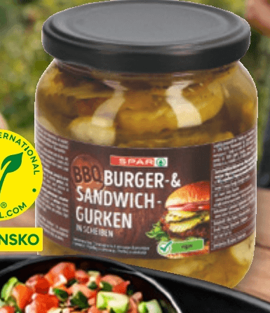 Kisle kumarice 510 g SPAR BBQ - Akcija v trgovini Spar