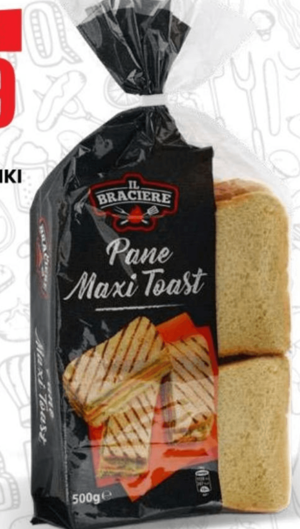 BRACIERE Pane Maxi Toast 500 g - Akcija v trgovini Eurospin