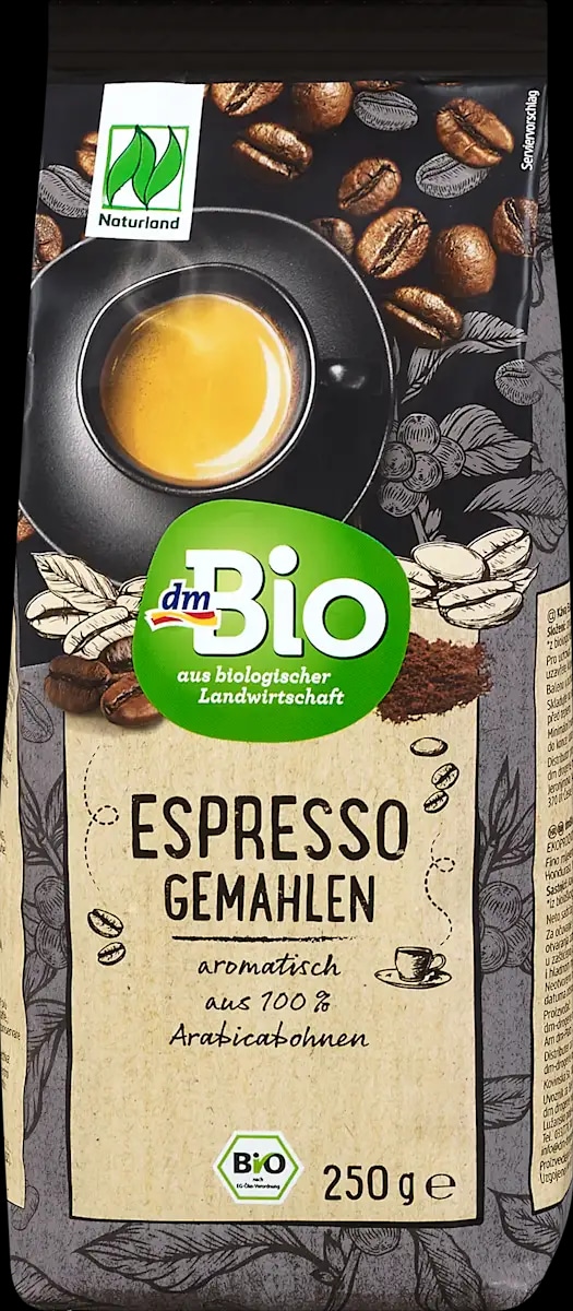 dmBio pražena mleta kava za espresso 250 g - Akcija v trgovini Dm