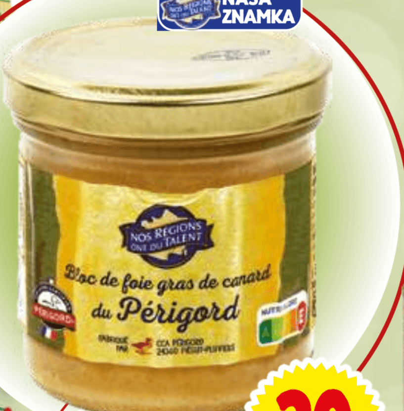 RAČJA JETRA IZ PERIGORDA 120 g - Akcija v trgovini E.Leclerc