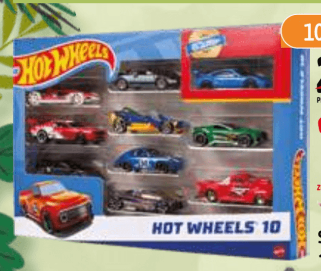 SET AVTOMOBILČKOV 10/1 Hot Wheels - Akcija v trgovini E.Leclerc