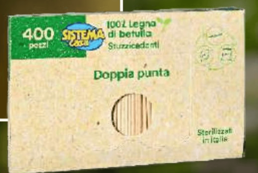 Zobotrebci iz brezovega lesa 400 kosov Sistema Casa - Akcija v trgovini Eurospin