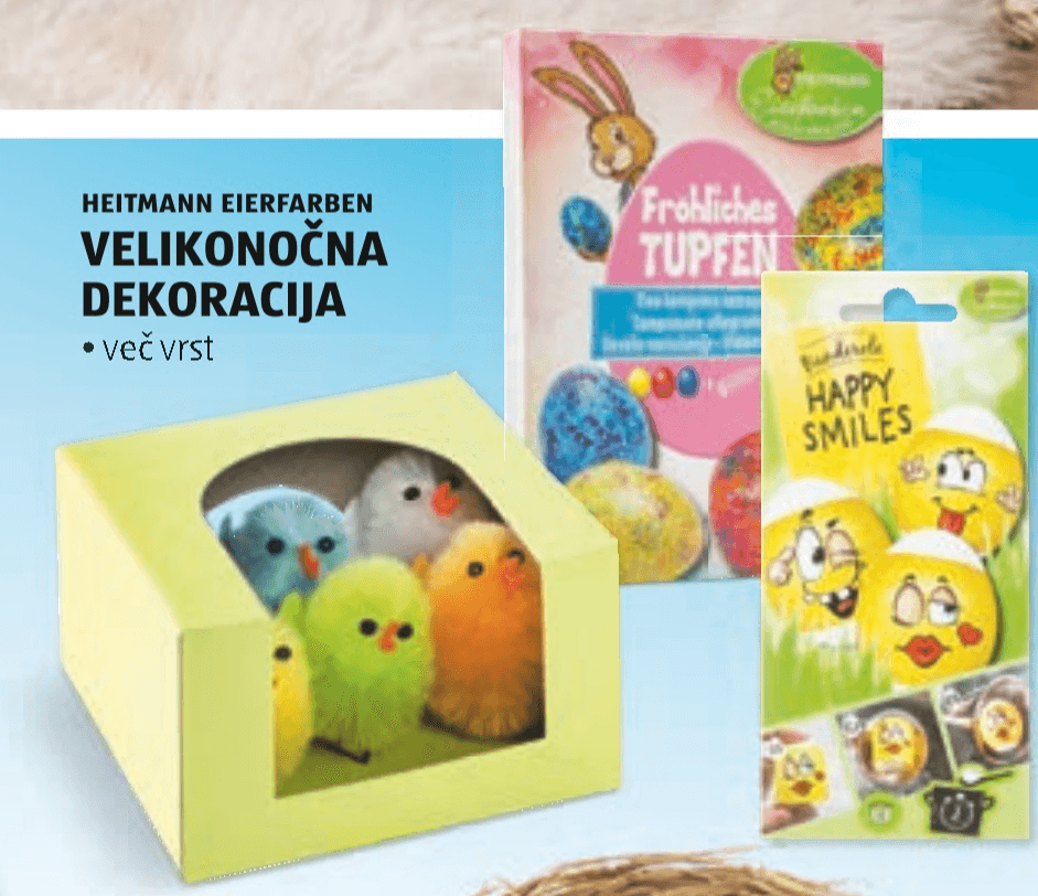 HEITMANN EIERFARBEN Velikonočna dekoracija - Akcija v trgovini Hofer