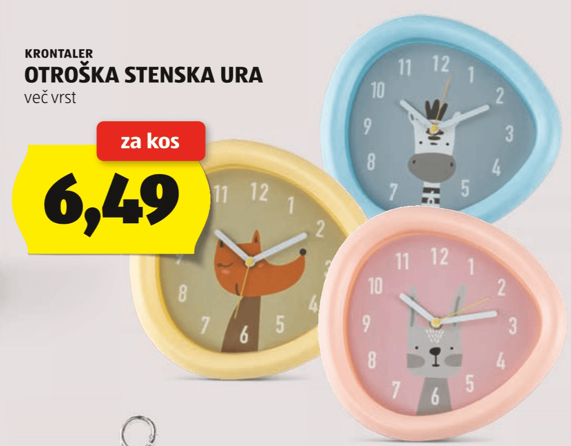 Krontaler Otroška stenska ura - Akcija v trgovini Hofer