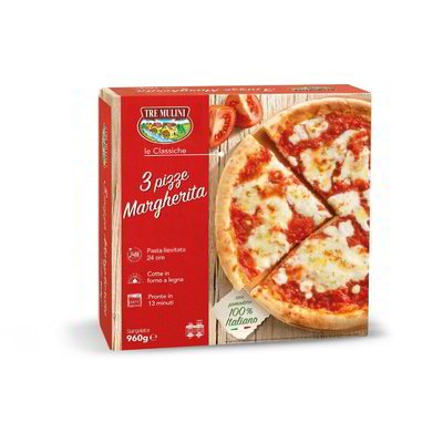 Tre Mulini pica Margherita 3 kosi, 960 g Akcija v trgovini Eurospin