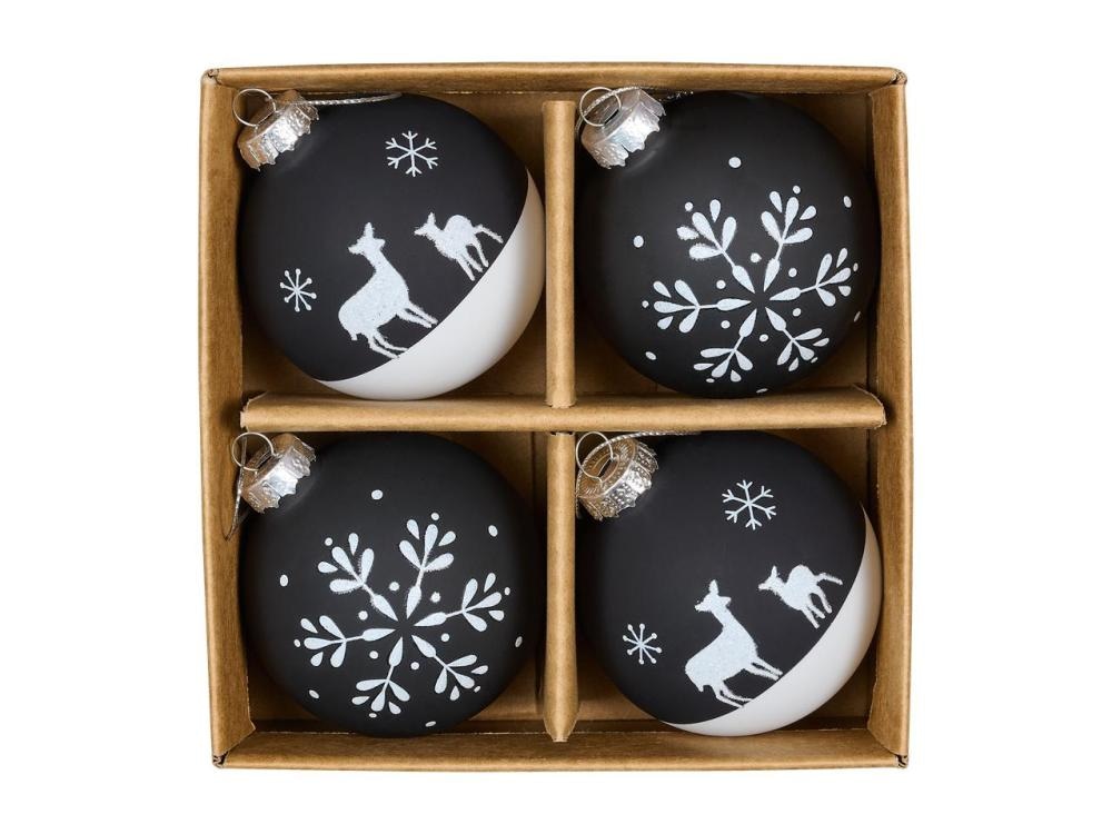Stekleni okraski za božično drevo 4x LIVARNO home - Akcija v trgovini Lidl