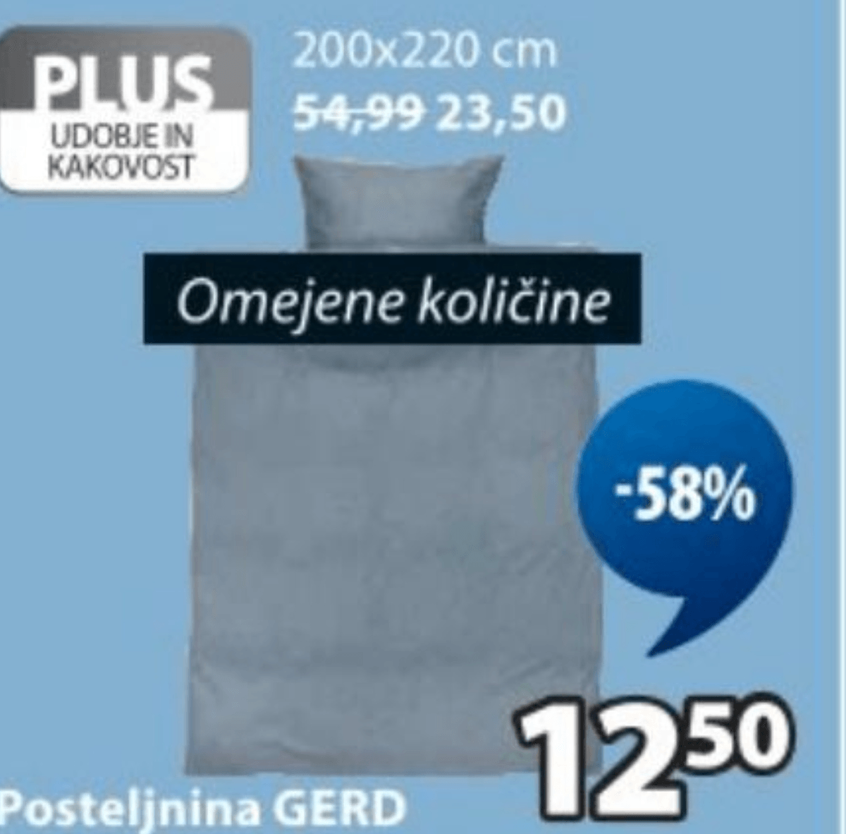 Posteljnina GERD 140x200+50x70/75 cm - Akcija v trgovini Jysk