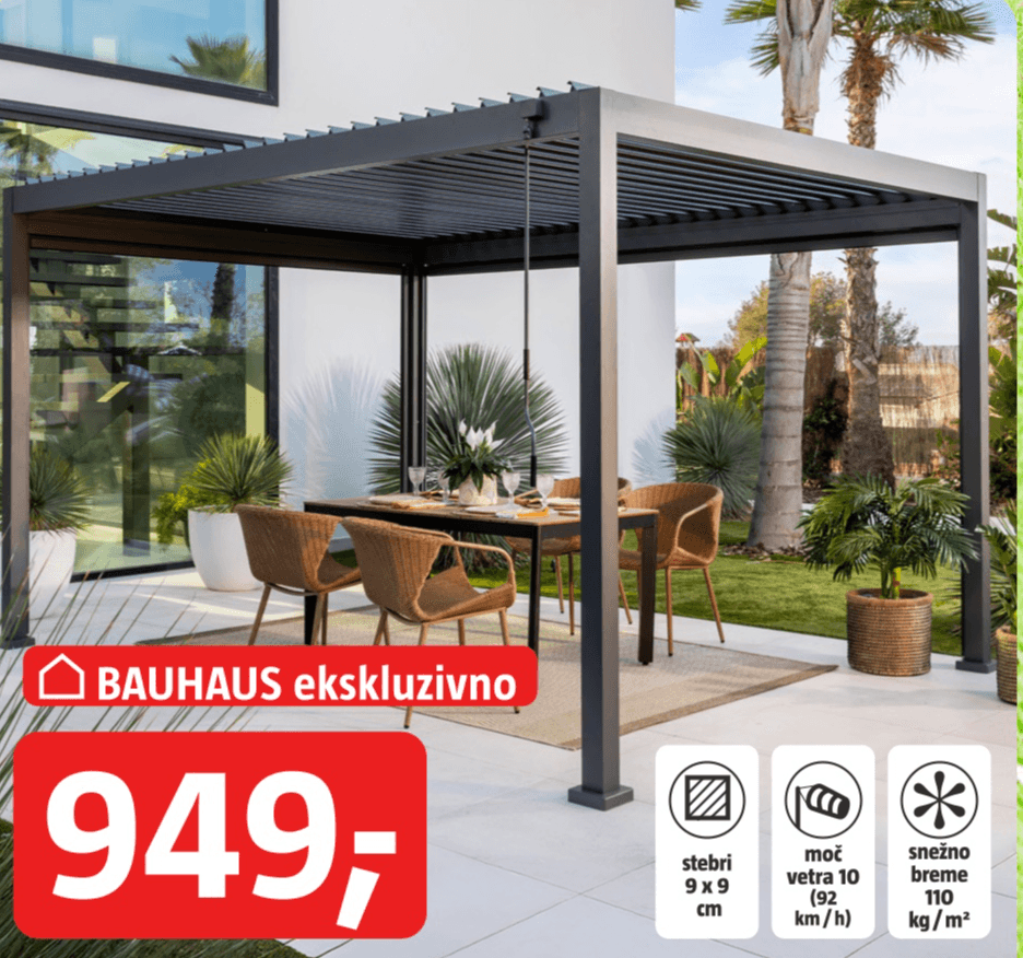 Paviljon 'Milos' - Akcija v trgovini Bauhaus