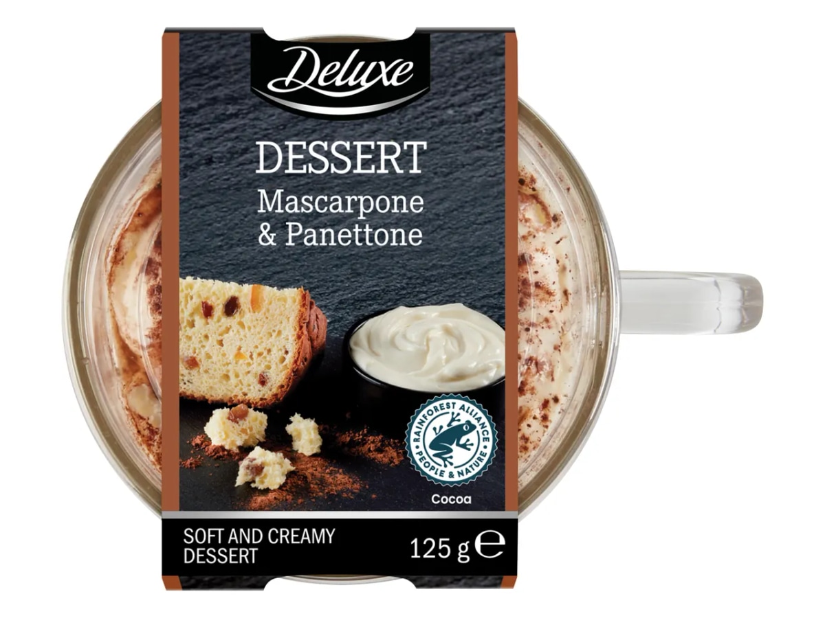 Deluxe Sladica z Mascarponom in kolačem Panettone 125 g - Akcija v trgovini Lidl