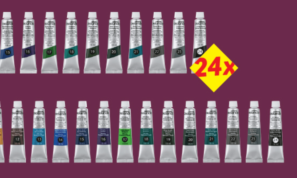 Crelado Oljne/akvarelne barve 24 tub po pribl. 18 ml crelando - Akcija v trgovini Lidl