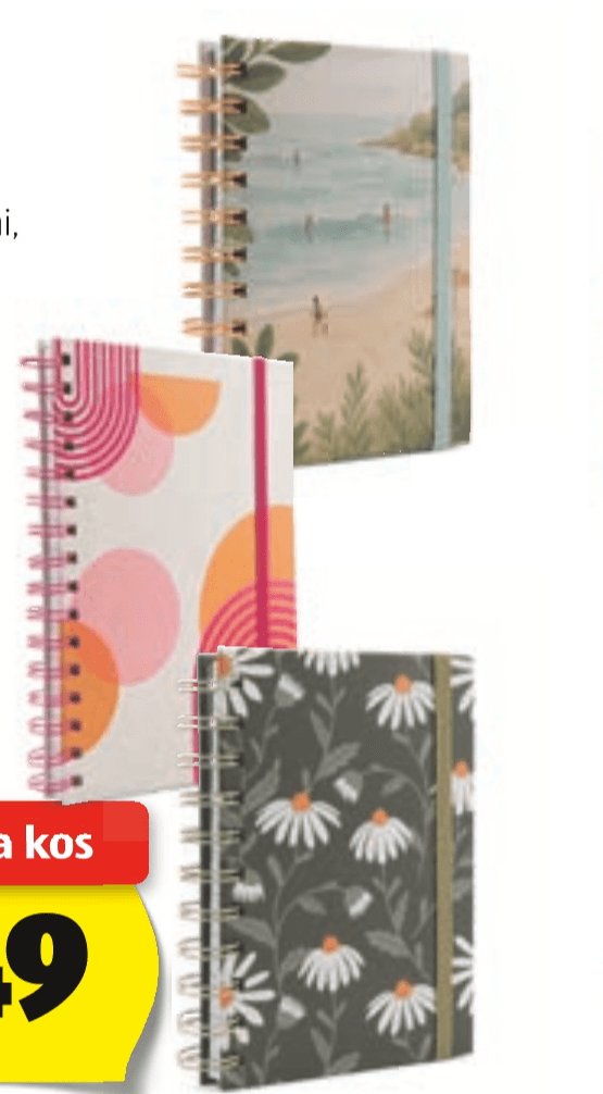 Beležka s spiralno vezavo expertiz - Akcija v trgovini Hofer