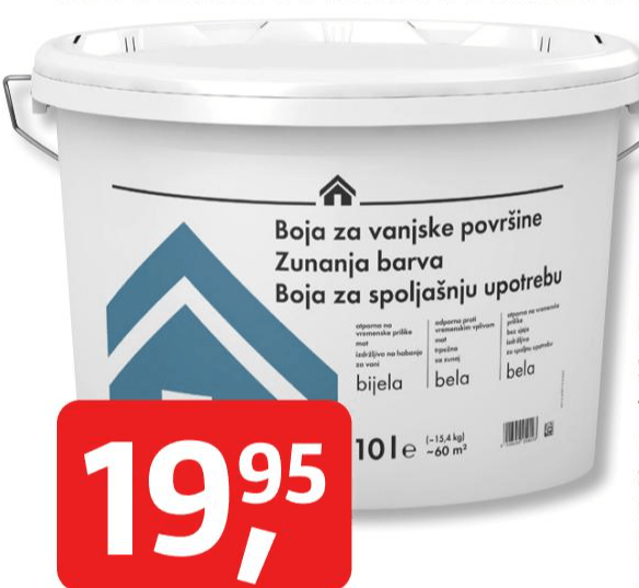 Swingcolor fasadna disperzijska barva 10 l Akcija v trgovini Bauhaus
