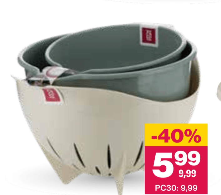 Set cedila in dveh posod za mešanje 1 l - Akcija v trgovini Mercator
