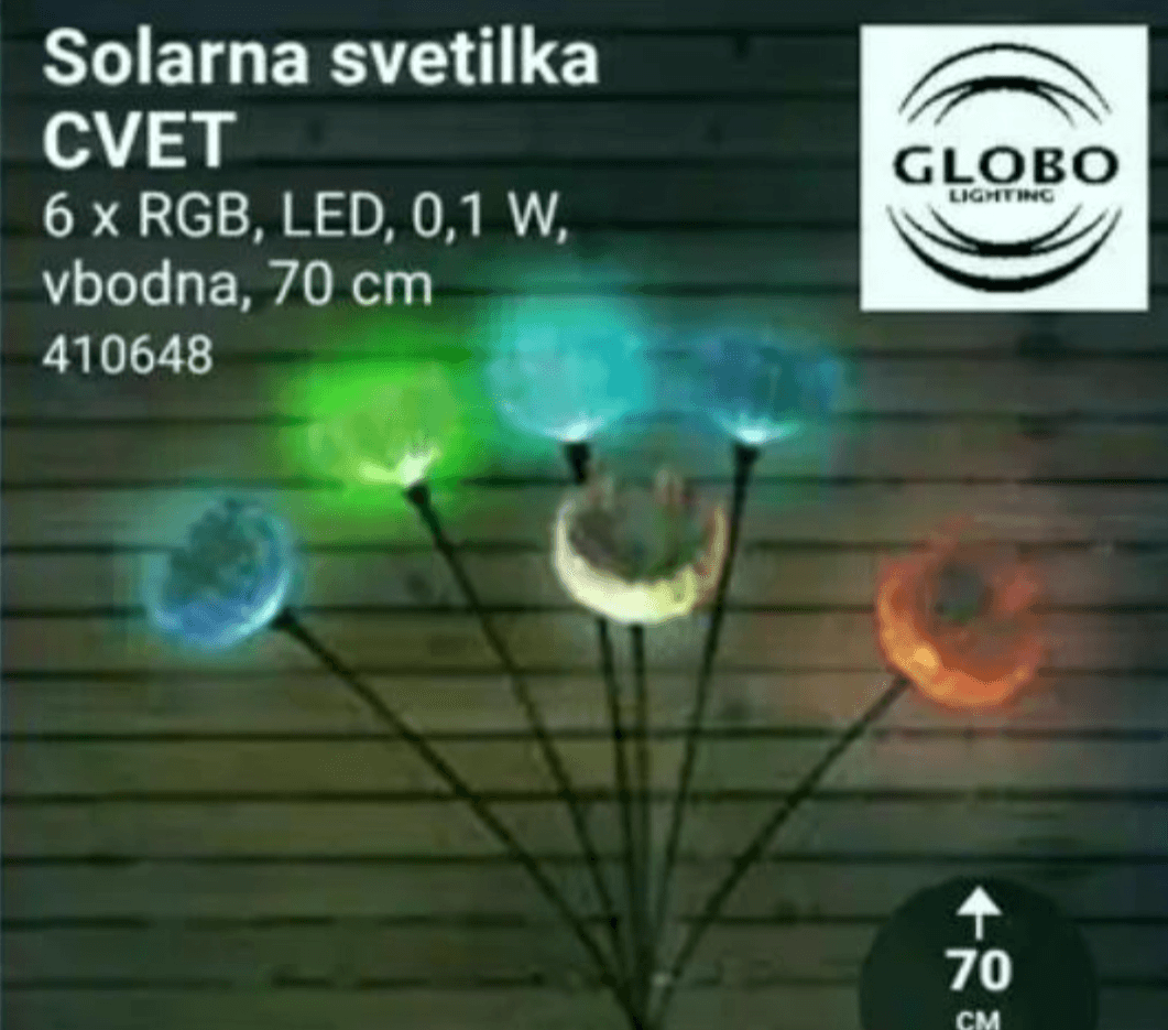 Solarna svetilka CVET - Akcija v trgovini Pevex