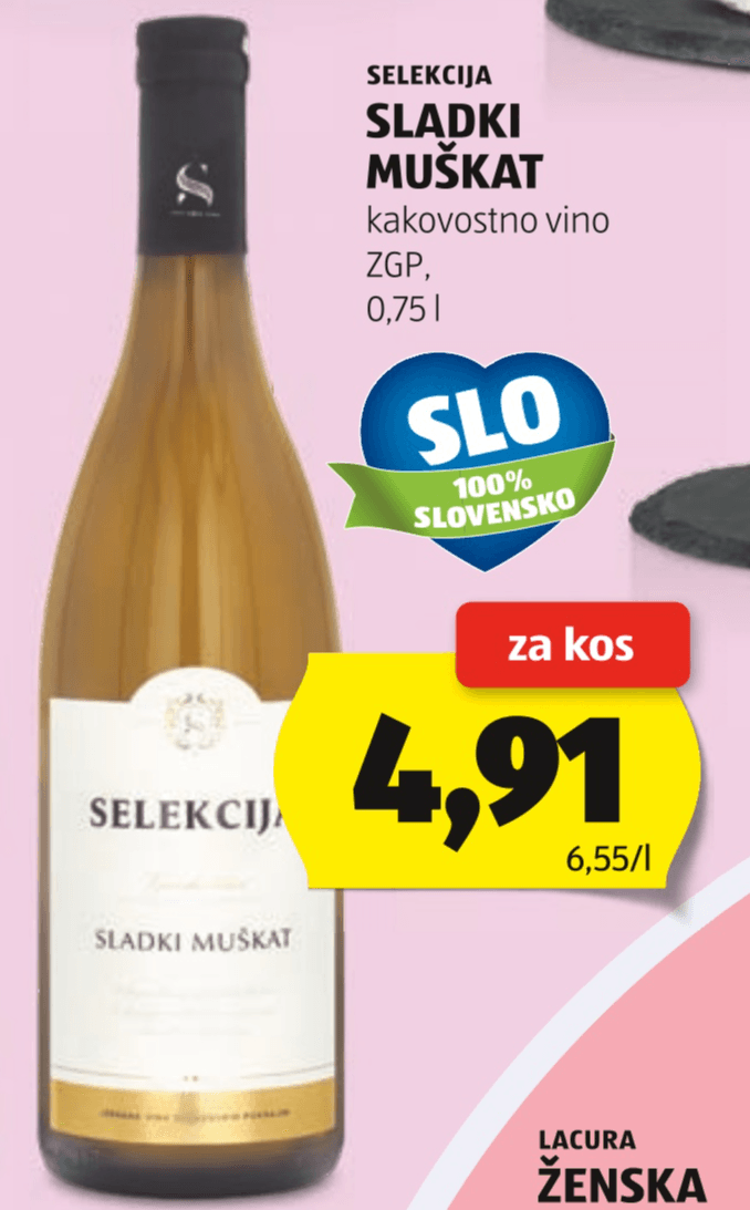 Sladki Muškat 0,75 l SELEKCIJA Akcija v trgovini Hofer