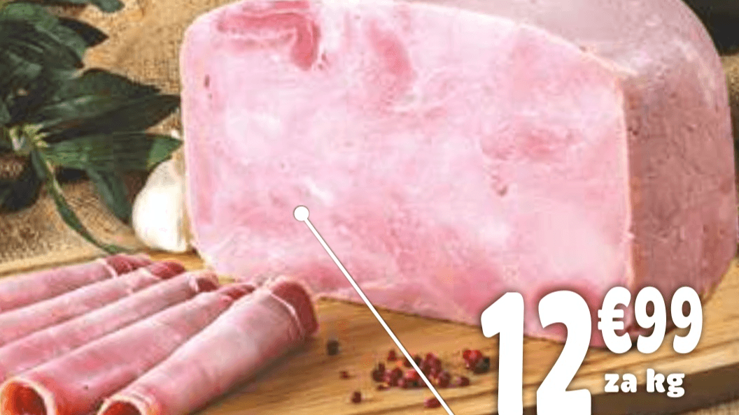 Kuhan pršut Natura - Akcija v trgovini E.Leclerc