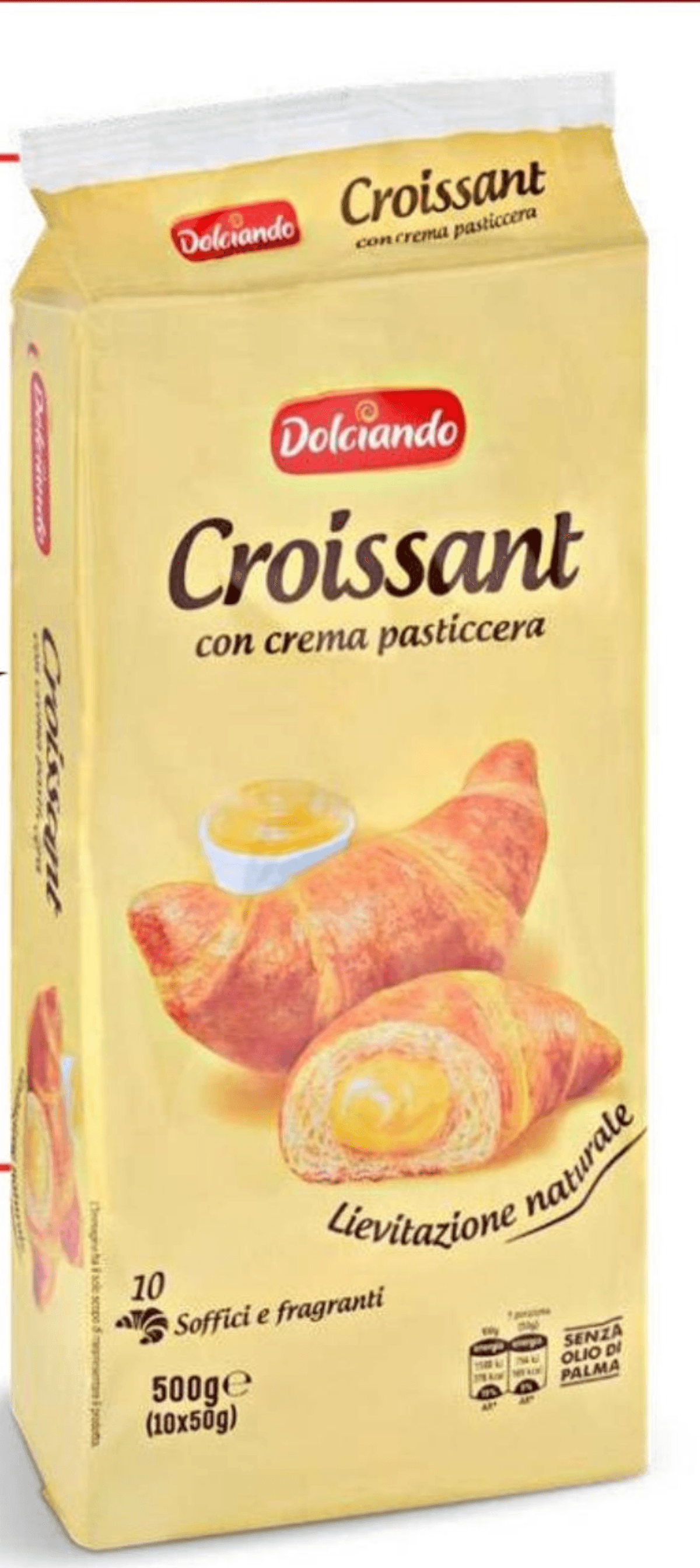 Rogljiči s kremo 10 kosov, 500 g Dolciando - Akcija v trgovini Eurospin