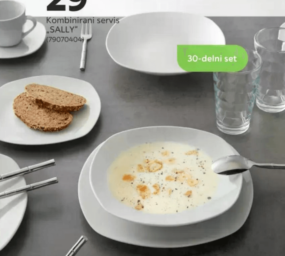 Kombinirani servis „SALLY" 30-delni set - Akcija v trgovini Mömax