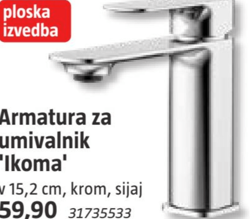 Armatura za umivalnik 'Ikoma' - Akcija v trgovini Bauhaus