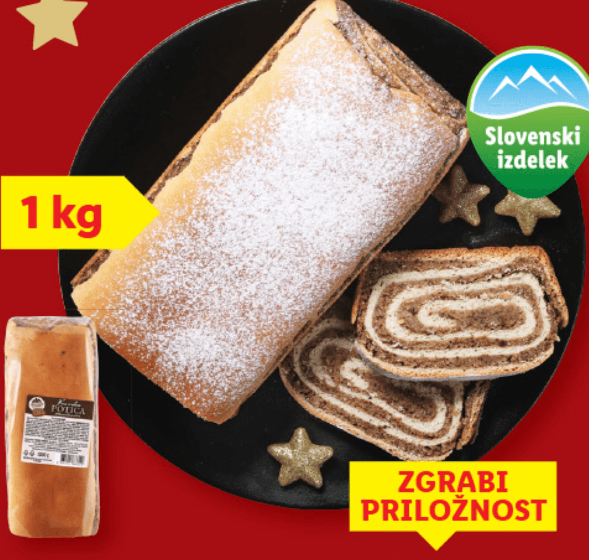 Mlinotest Orehova potica 1 kg - Akcija v trgovini Lidl