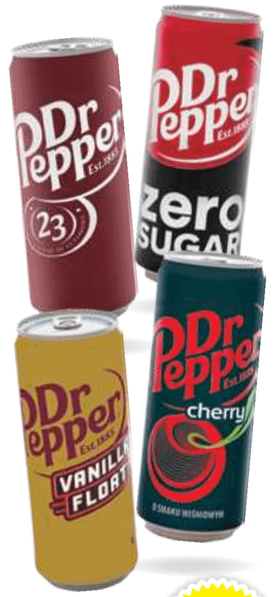 Gazirana pijača Dr. Pepper 0,33 l - Akcija v trgovini E.Leclerc