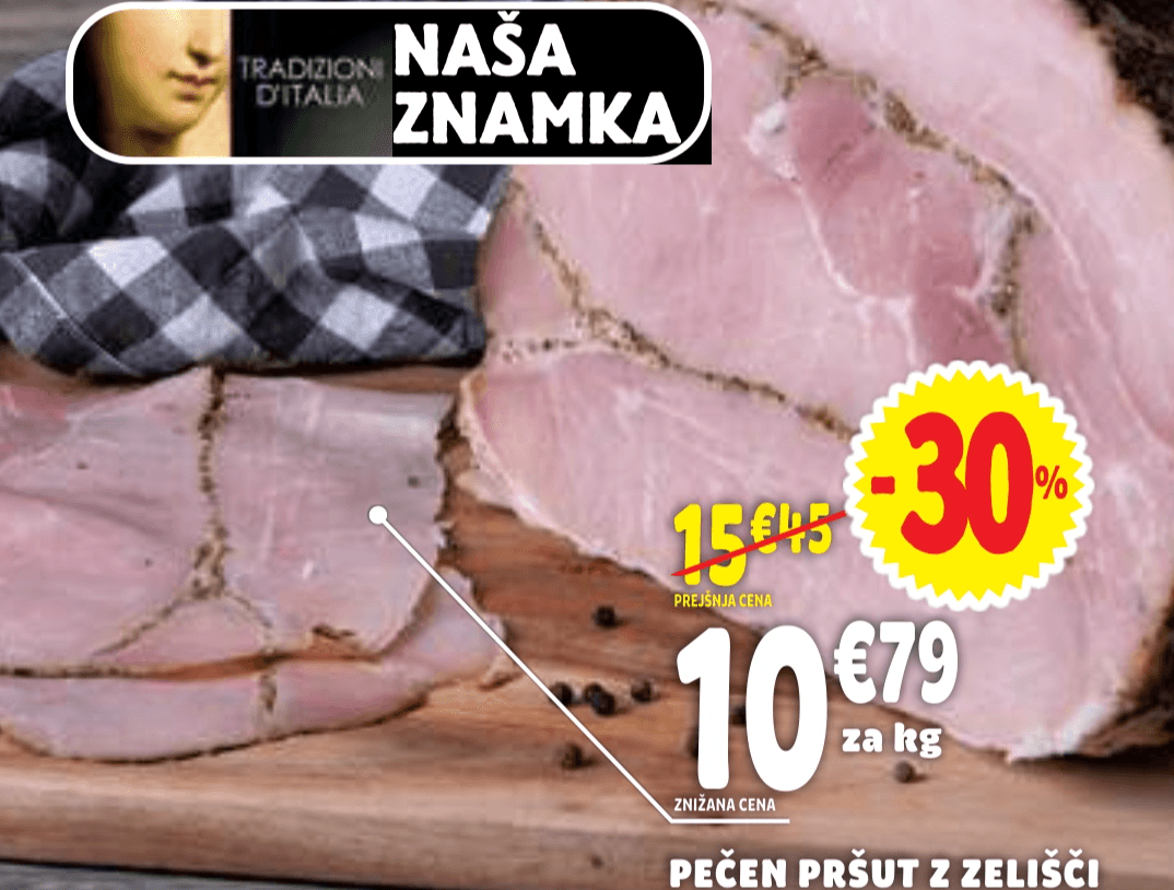 Pečen pršut z zelišči - Akcija v trgovini E.Leclerc