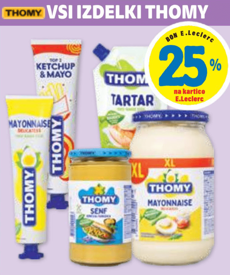 Izdelki Thomy - Akcija v trgovini E.Leclerc